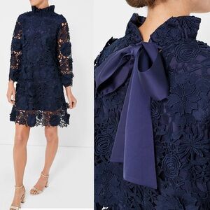 TUCKERNUCK Navy Guipure Lace Daphne Dress Size M NEW